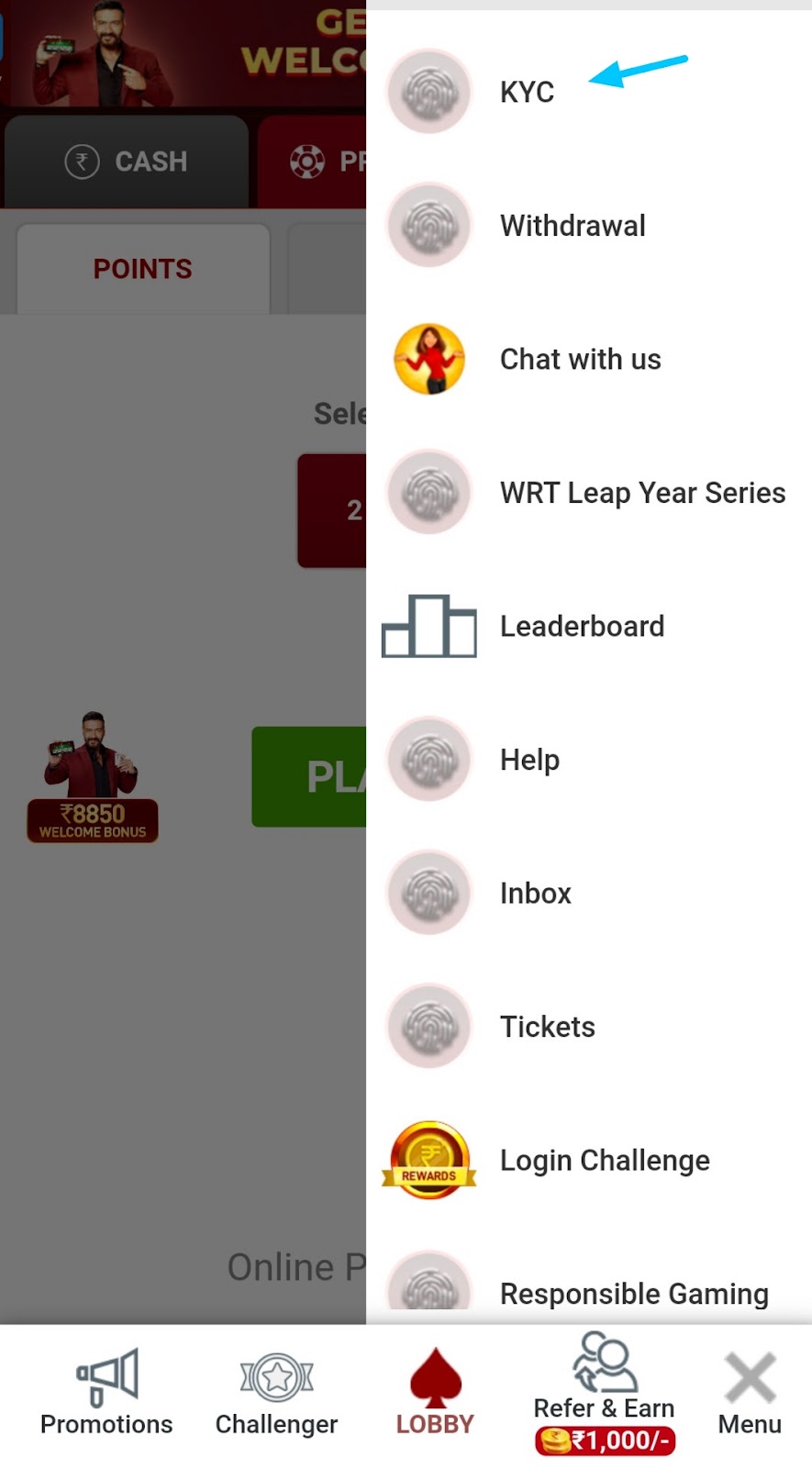 Junglee rummy KYC